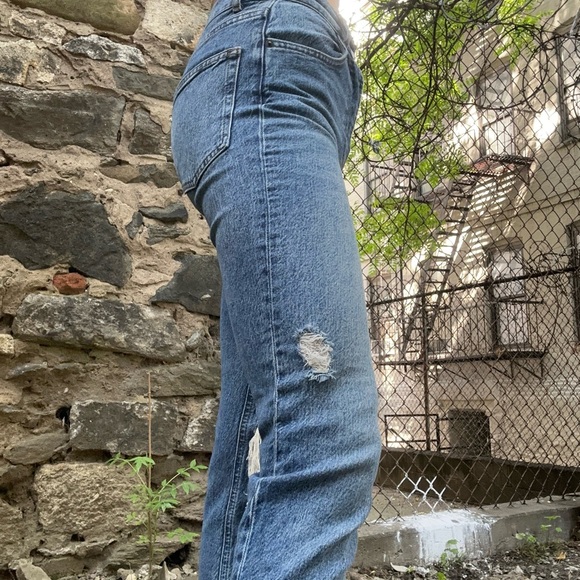 Reformation Boot Cut Blue Jeans - Picture 3 of 3